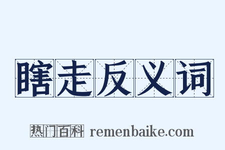 瞎走反义词是什么意思的图片
